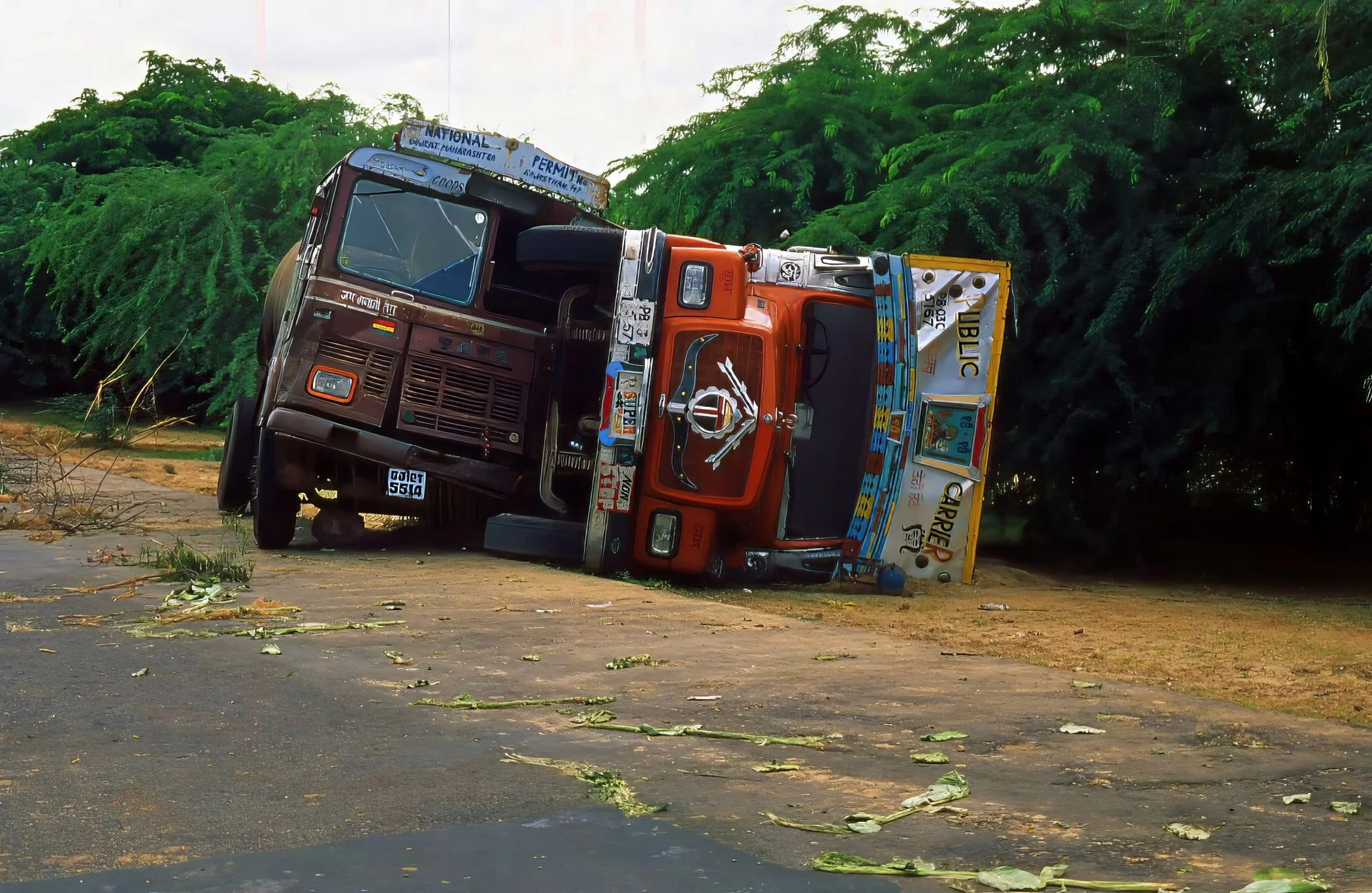 Lorries Crash