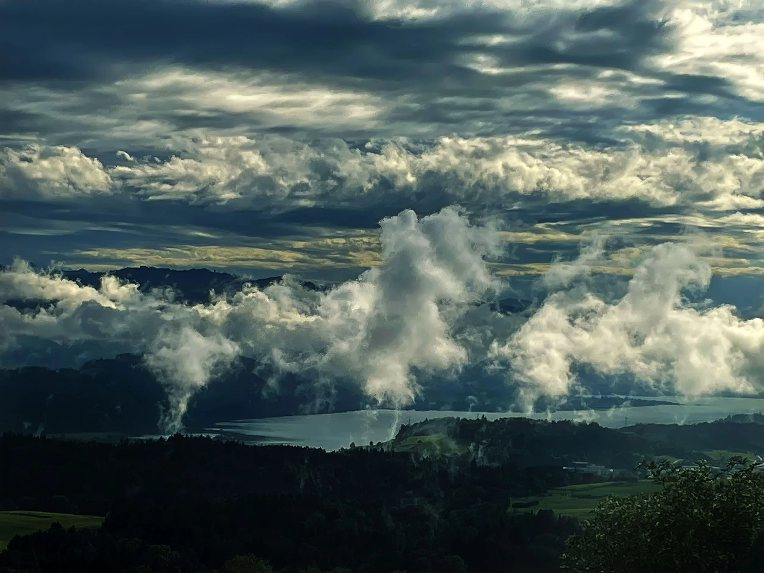Clouds over the Lake of Zurich