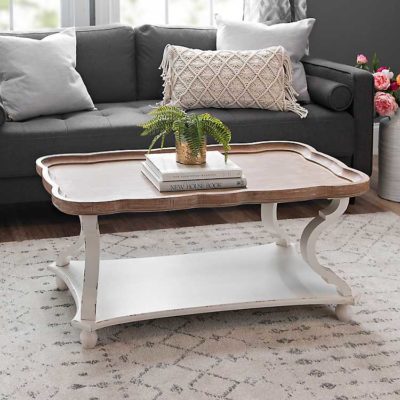 Corina Scalloped Coffee Table, $239, www.kirklands.com
