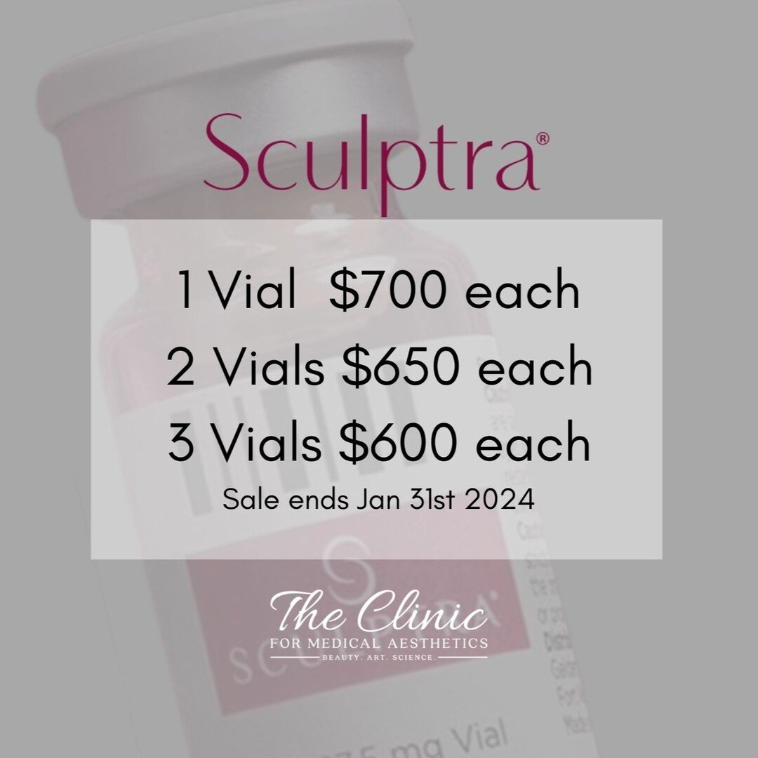 ⭐ One week left!! ⭐ Don't forget to schedule your appointment!

#theclinicformedicalaesthetics #theclinic #sculptra #sculptrapromo #galderma