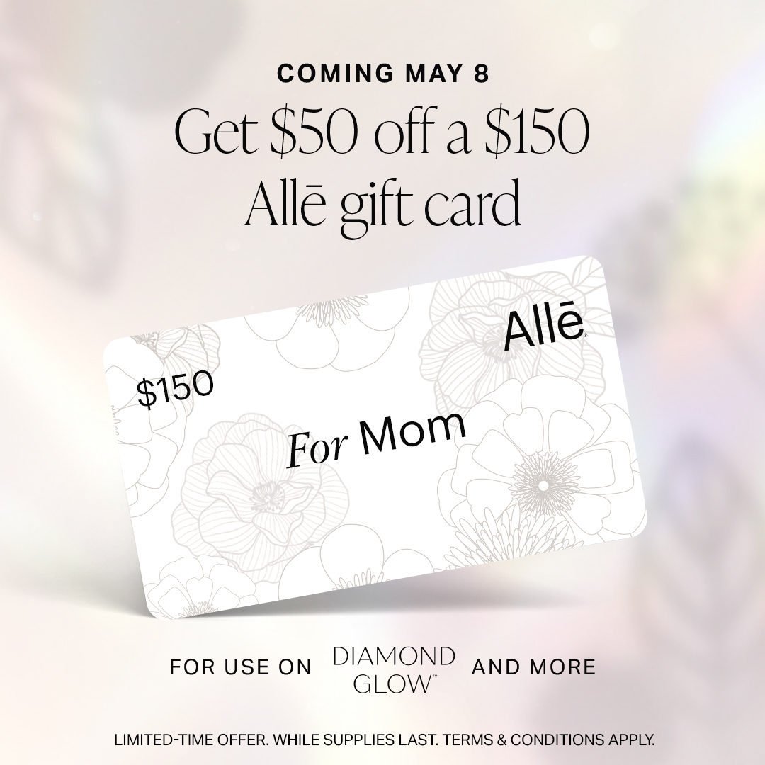 A truly wonderful gift 😍 For the mom who has everything, treat her to an Allē gift card. Set your reminder for 05.08.24 at 9am PST/12pm EST for the chance to save big on DiamondGlow with Allē. Download the Allē app and get ready for radiance with Di