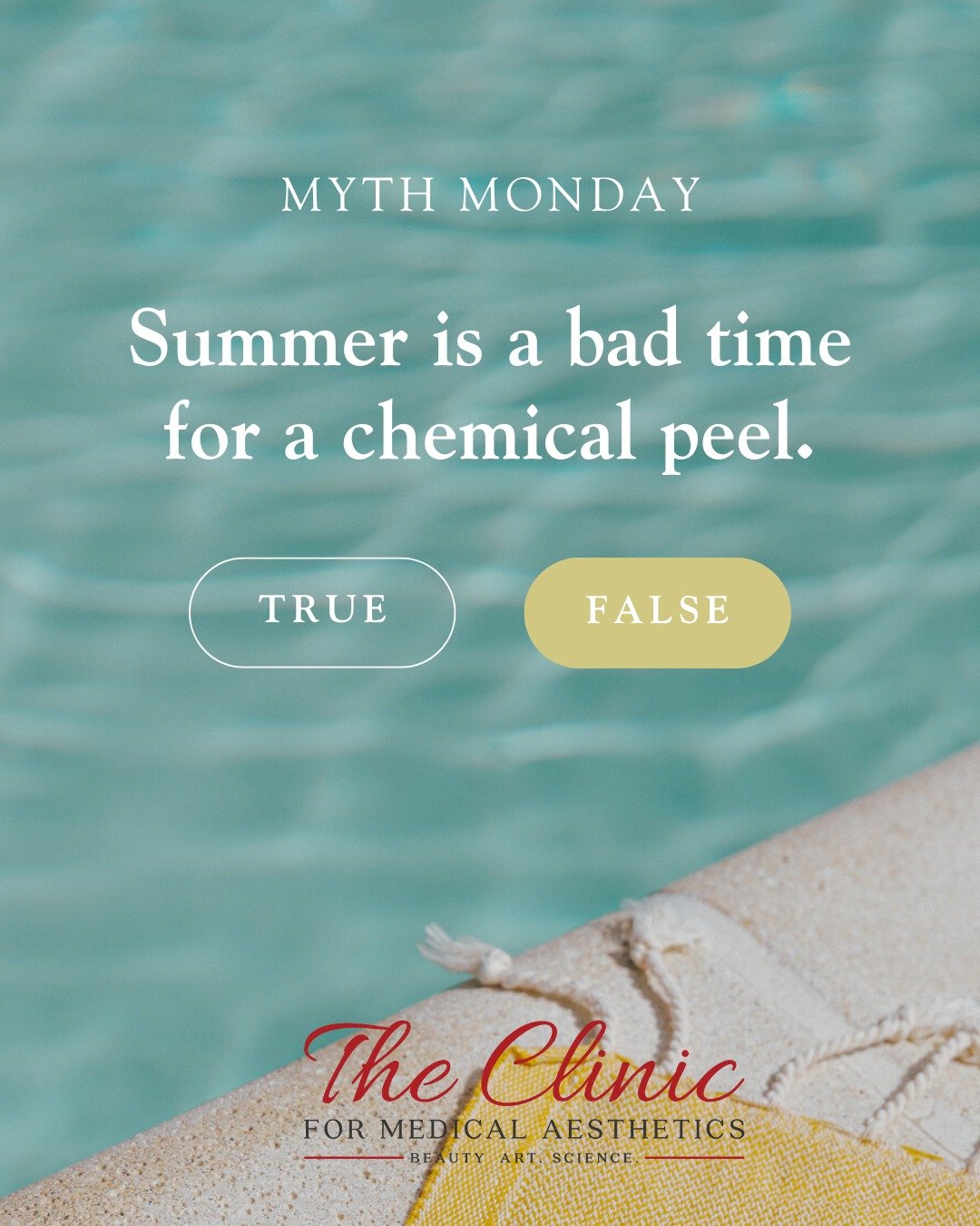 We have good news! @vipeel is a summer essential. While you may have heard that it&rsquo;s unsafe to get chemical peels in the summer, VI Peel is safe and effective all year round! 😍 

Book your VI Peel today thru the end of June for $299 (reg $350)