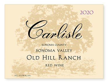 Sonoma Valley "Old Hill Ranch" Red Wine