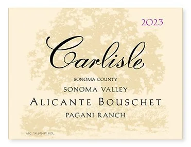 Sonoma Valley "Pagani Ranch" Alicante Bouschet