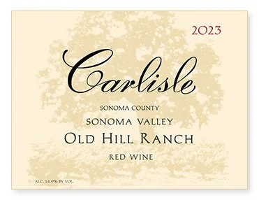 Sonoma Valley "Old Hill Ranch" Red Wine