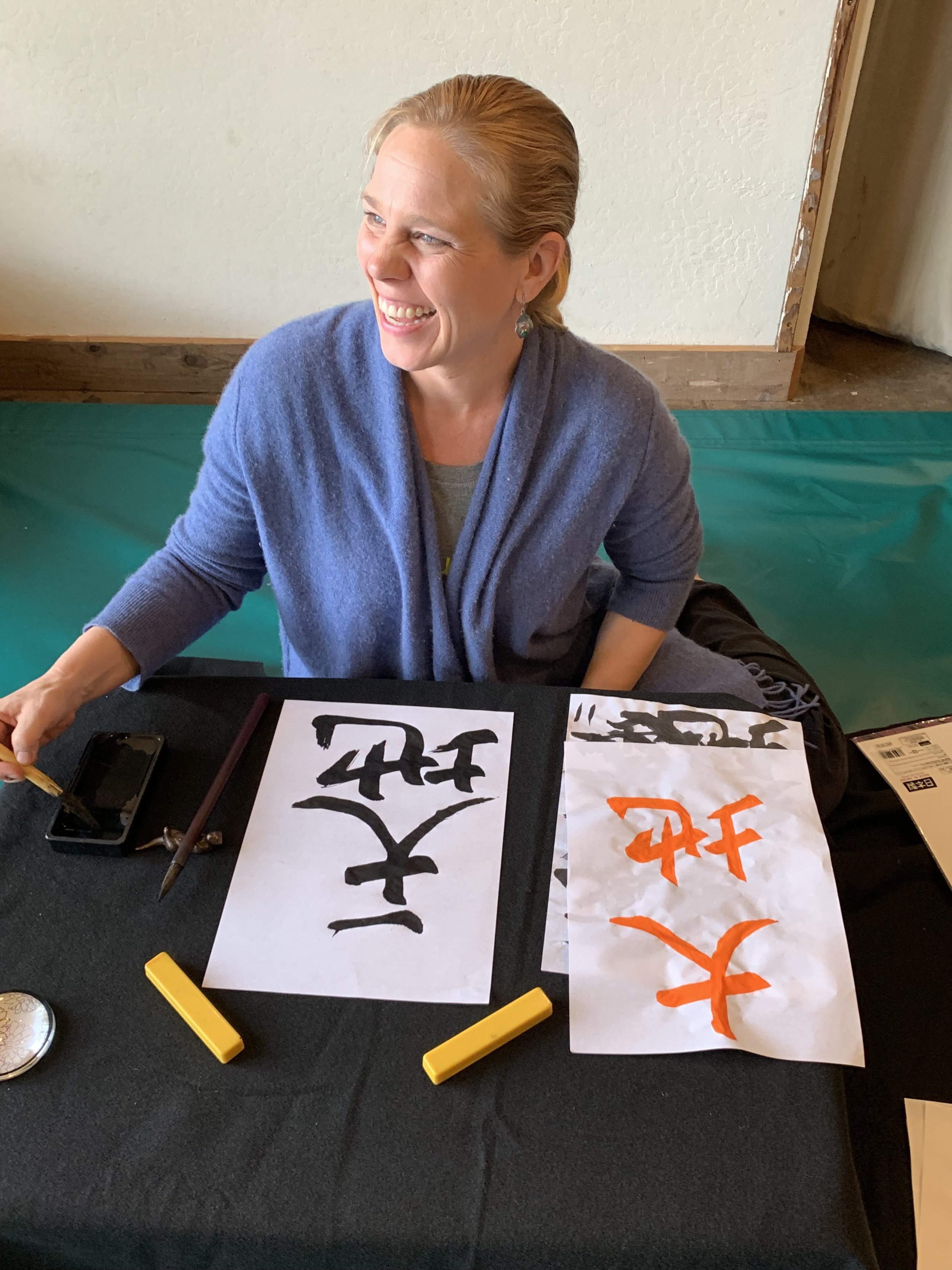 May Calligraphy Class 5月の書のクラス