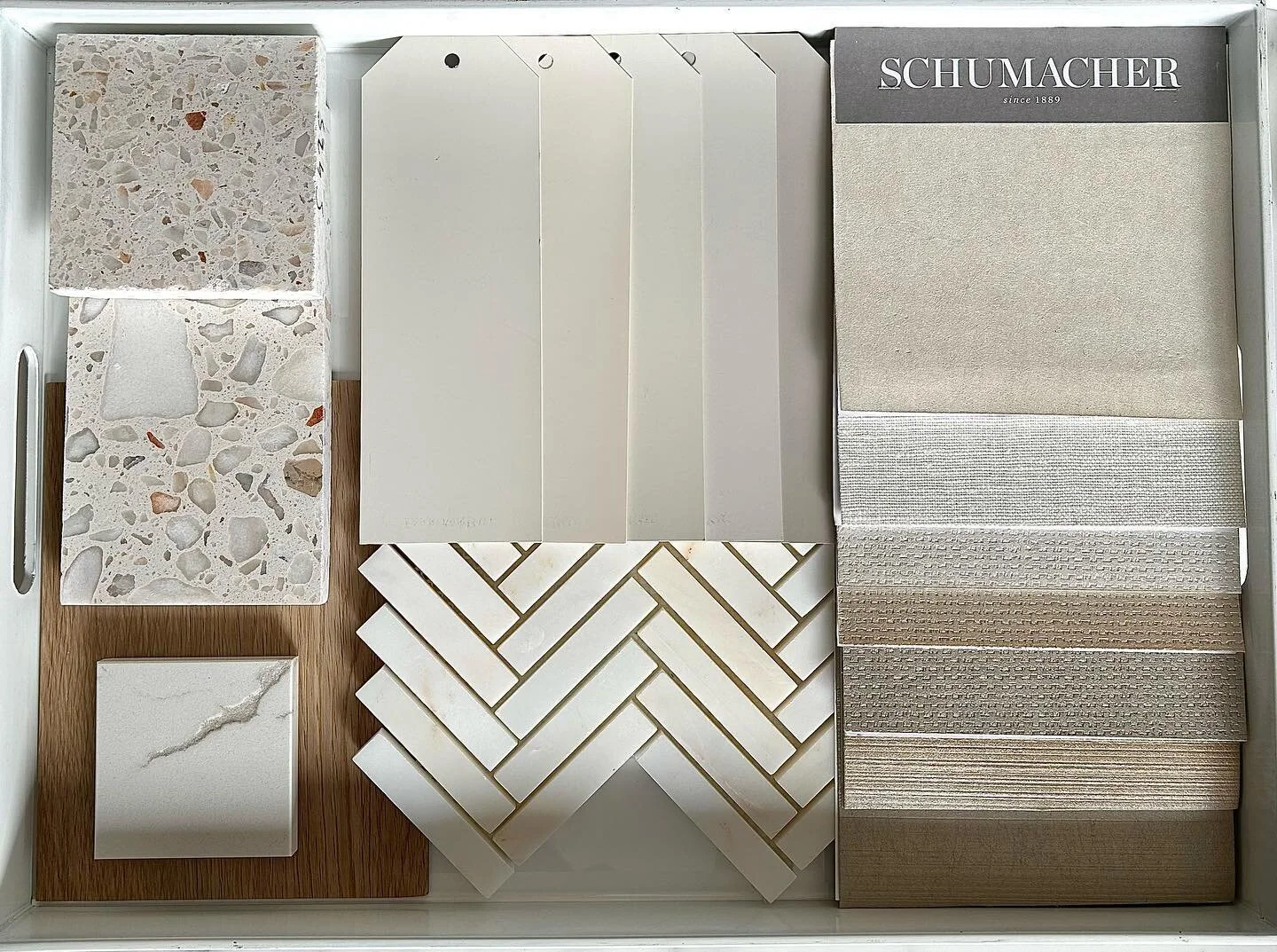 Presentation ready! Love this color palette 🤍 #interiordesign