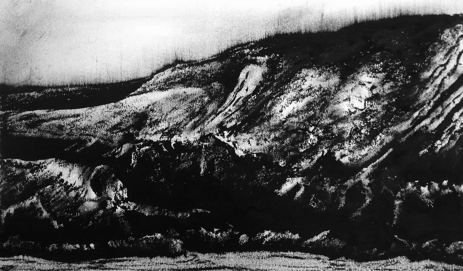 Ballinskelligs Bay 1, Ireland - 21cm x 38cm - Oil pastel on paper - 2015
