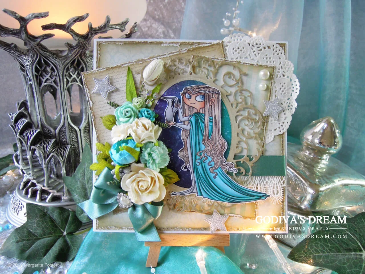 “The Lord of the Rings” Birthday Card “The Elven Queen” by Godiva’s Dream. This “Lord of the Rings” inspired elven birthday card is both, magical and quietly luxurious. #cardmaking #handmadecard #papercrafting #birthdaycard #stamping #lordoftherings