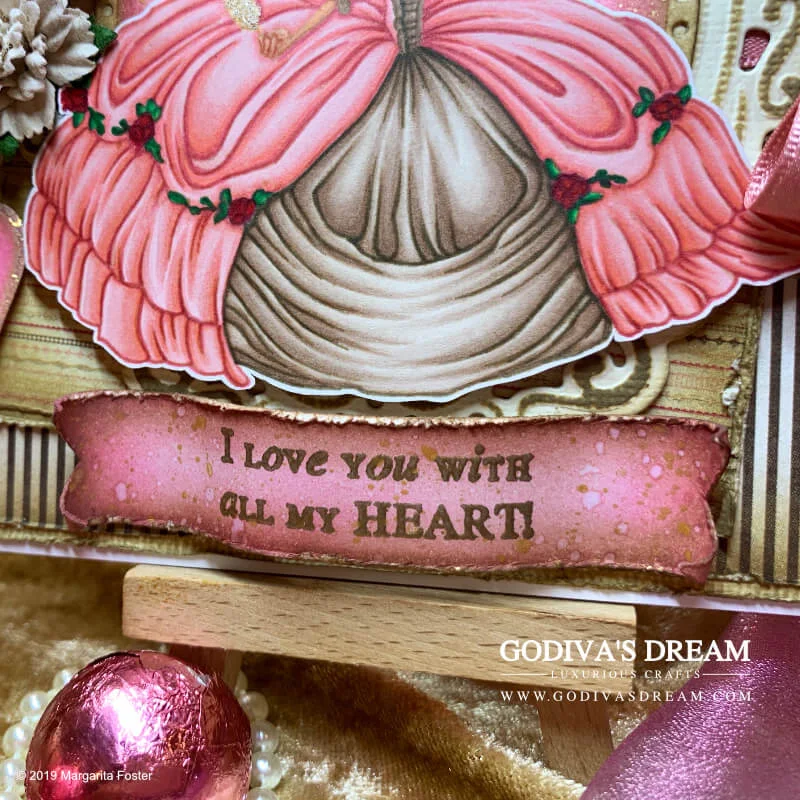 Romantic Valentine’s Day Card “Love Letters” by Godiva’s Dream. This vintage shabby chic Valentine’s Day card will appeal to the romantics amongst you. Beautiful soft colours, floral accents, lace and love letters - could anything be more dreamy? #handmadecards #papercrafting #cardmaking #rubberstamping #valentinesday #handmadevalentines