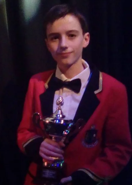 Sean Toner, winner of the Junior Band person of the year