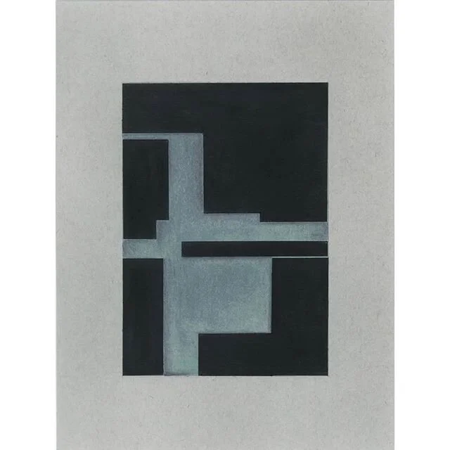 Untitled (study), mixed media on paper, 22.9 x 30.5 cm, 2020