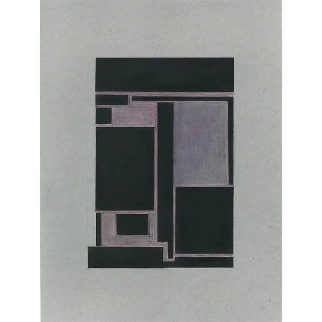 Untitled (study), mixed media on paper, 22.9 x 30.5 cm, 2020