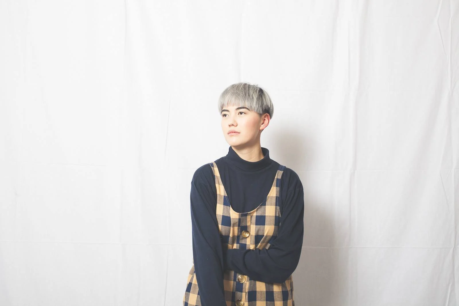 The Camila Dress in Navy Gingham