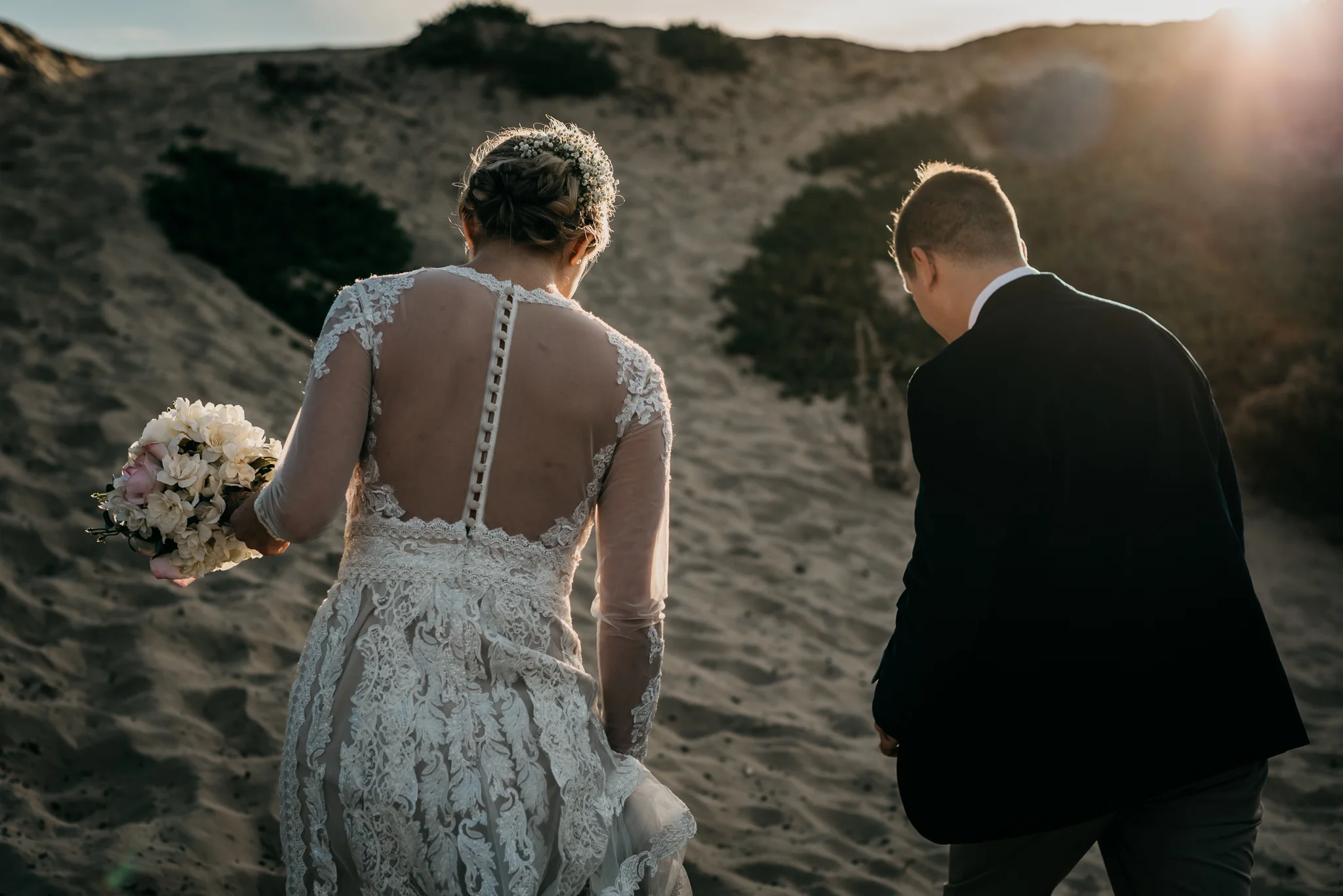Grover Beach dunes wedding photography