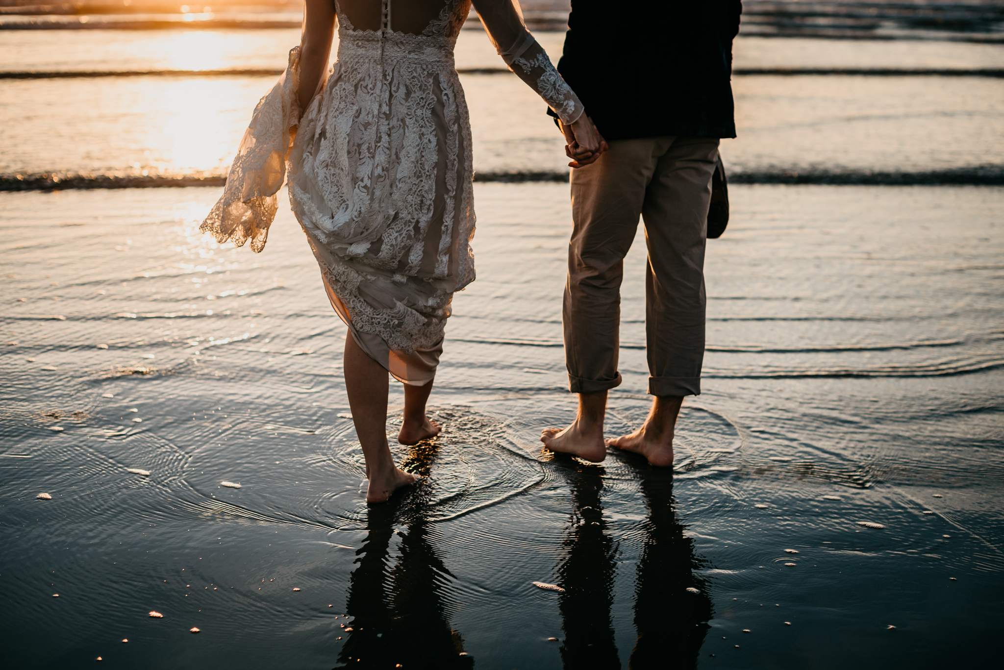 Pismo Beach wedding sunset
