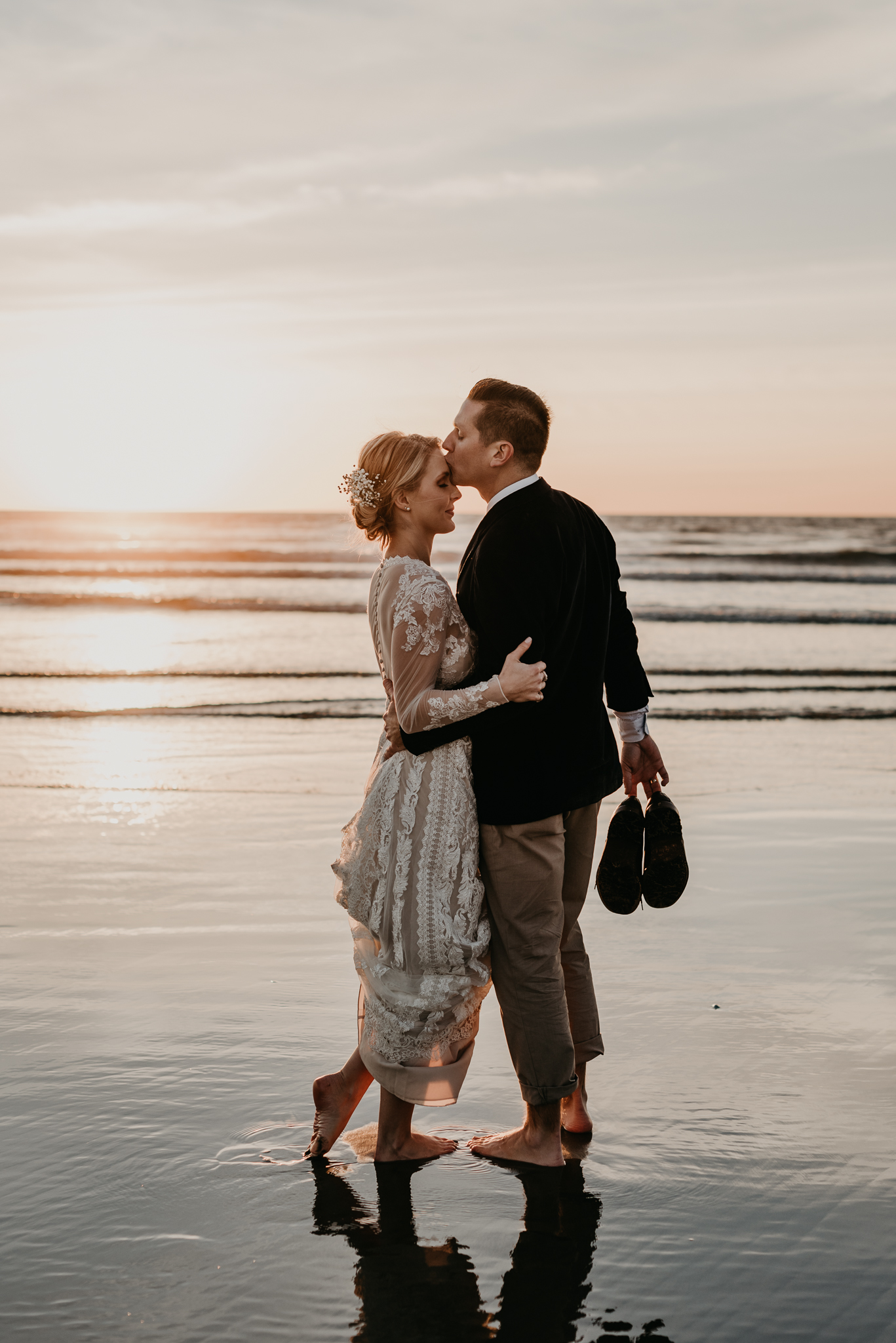 Pismo Beach wedding sunset