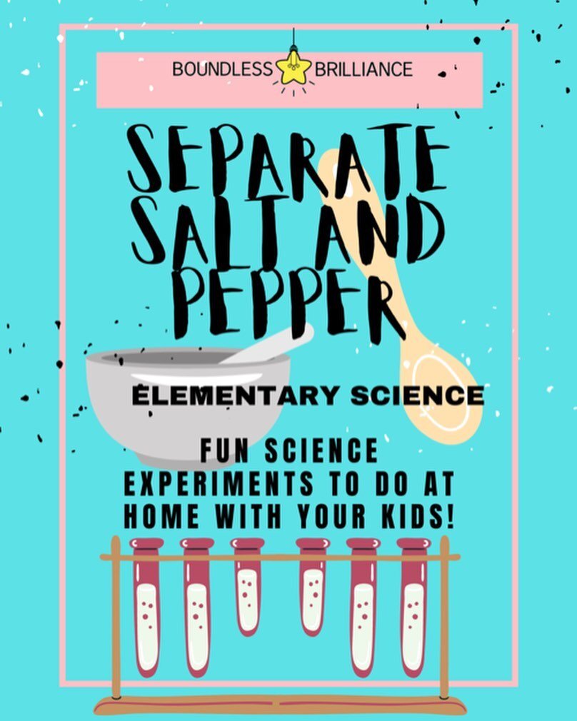 Thursday sounds like an EXCELLENT day to do a fun little experiment with salt &amp; pepper to learn about how forces interact!! 🧂🥄Check out our blog post to understand the science behind your observations with this experiment⭐️ https://www.boundles