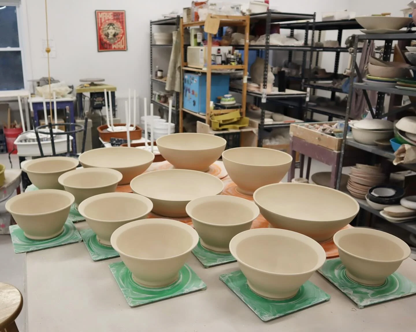 Medicine for my soul, standing at my wheel on a rainy Monday 

#wheelthrowing #potteryprocess #ceramicsstudio #pottery