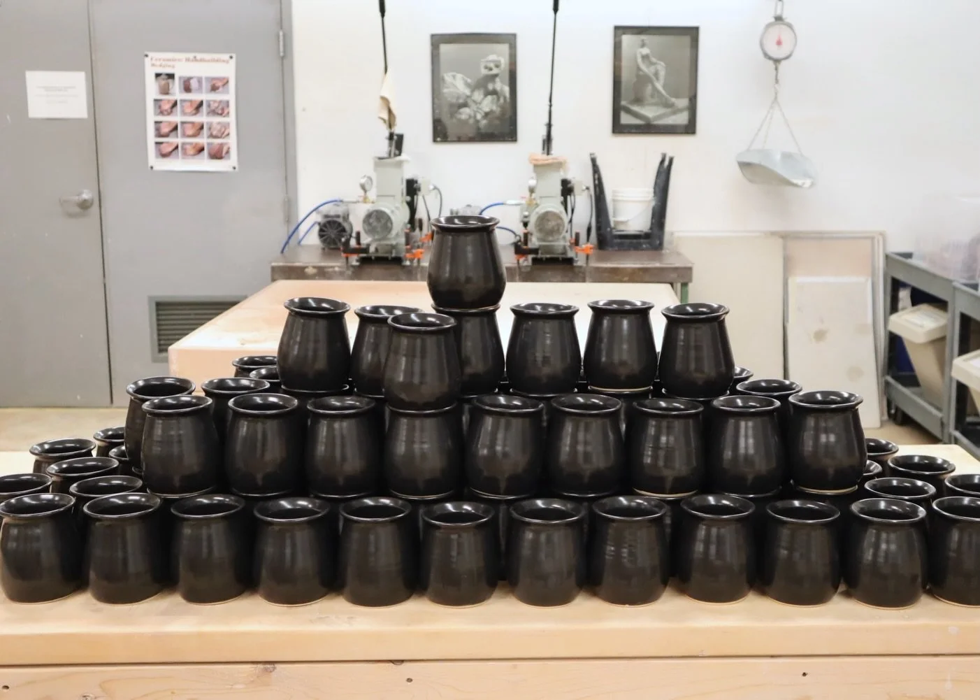 Thank you @thenewburghpottery &amp; @hudsontaco for the (incredible) opportunity to create this batch of 135 margarita cups! I can&rsquo;t wait to go eat tacos and see them in use. 

Every cup was hand thrown, trimmed, washed, stamped, waxed, glazed,