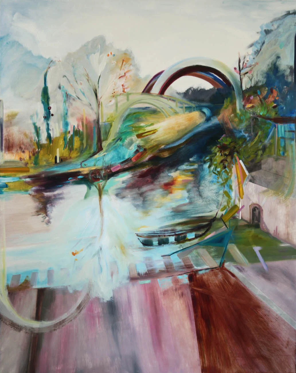 Moored , 2016 Oil on board 60" x 48"
