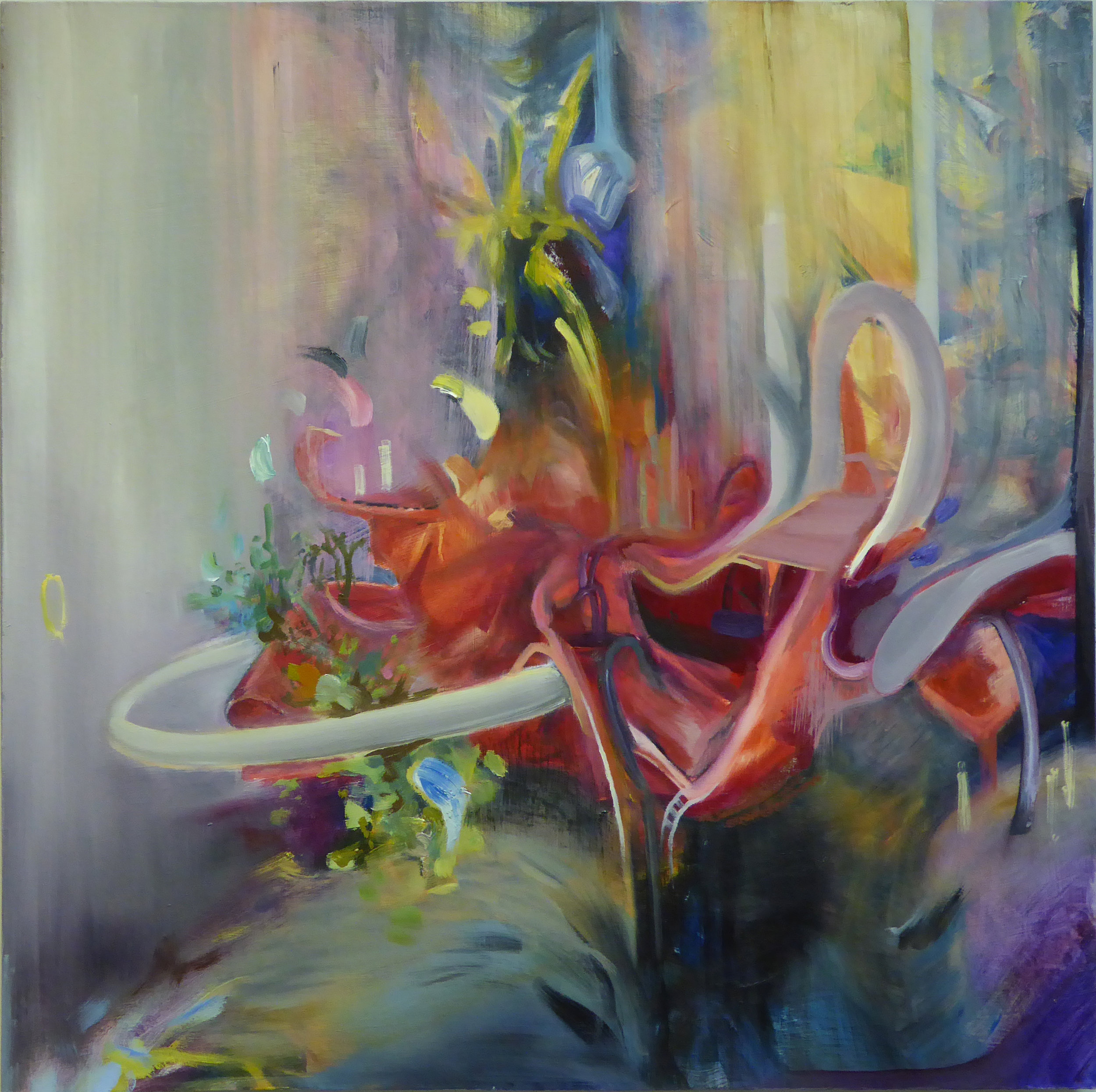 Docking Station , 2008/2014 Oil on board 26.75" x 27"