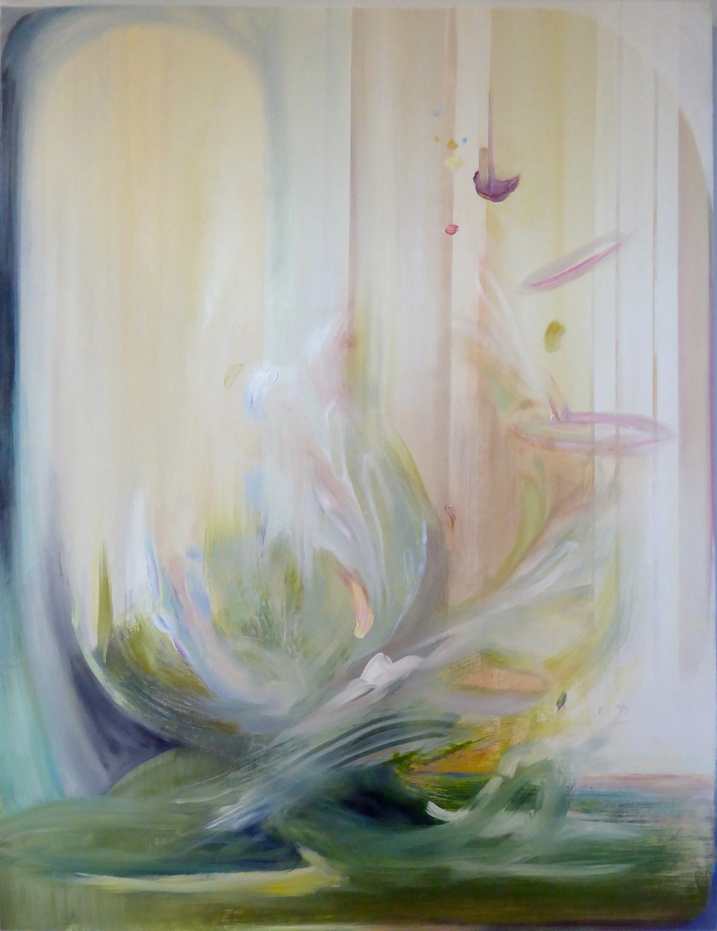 Splash in a Bell Jar , 2014 Oil on birch panel 40" x 30"