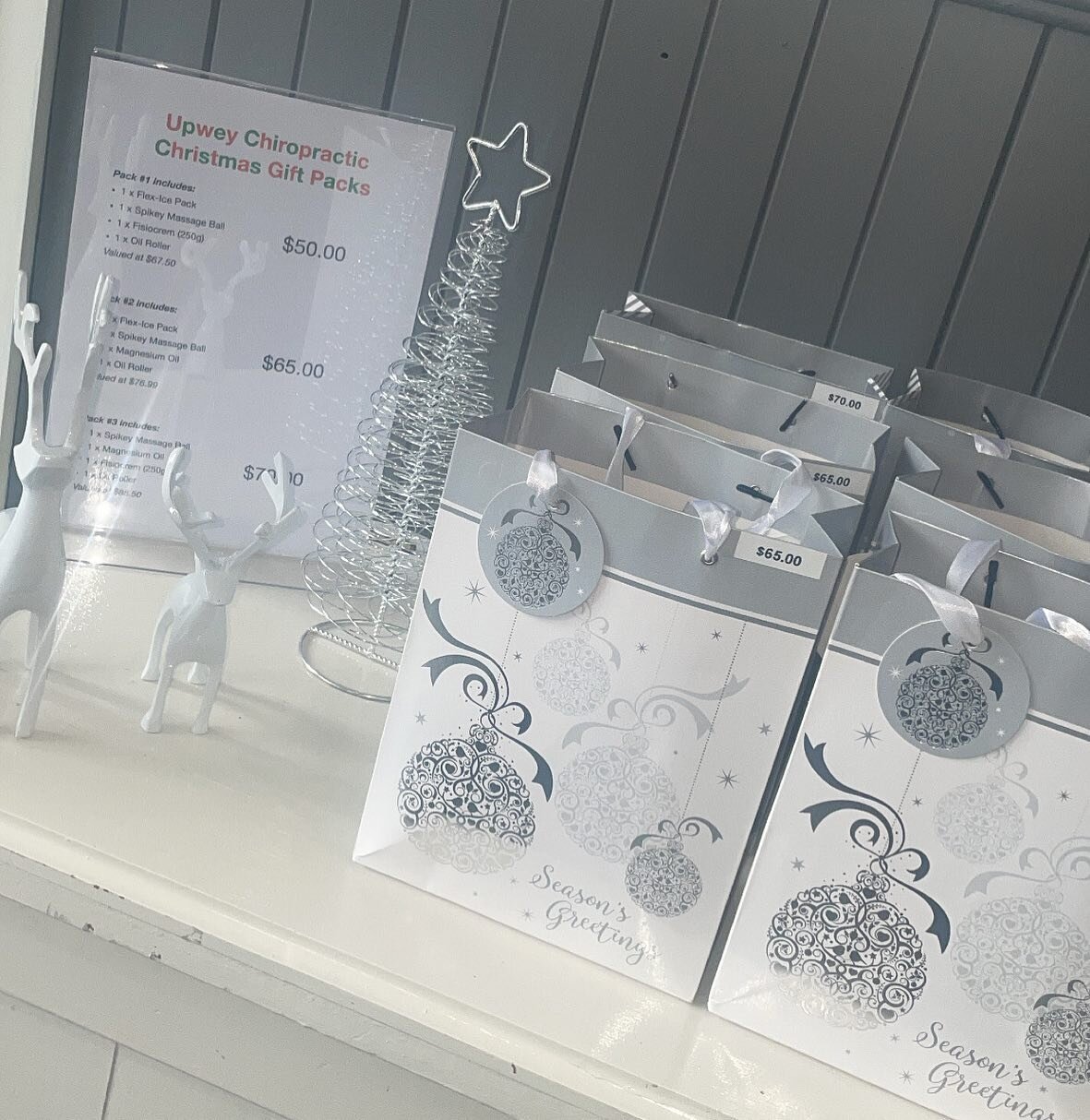 Considering the year we have had, it&rsquo;s never too early to start your Christmas Shopping. 

We have created some Christmas Gift Packs with some of our well-being products from the clinic. These packs range between $50 and $70. 

Available in the