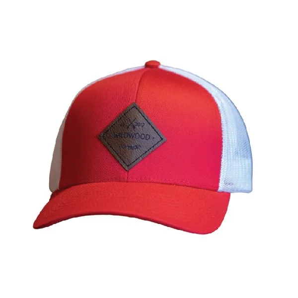 Snap Back Hat - Red & White