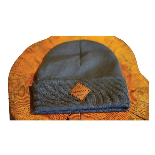 Knit Hat with Cuff Charcoal