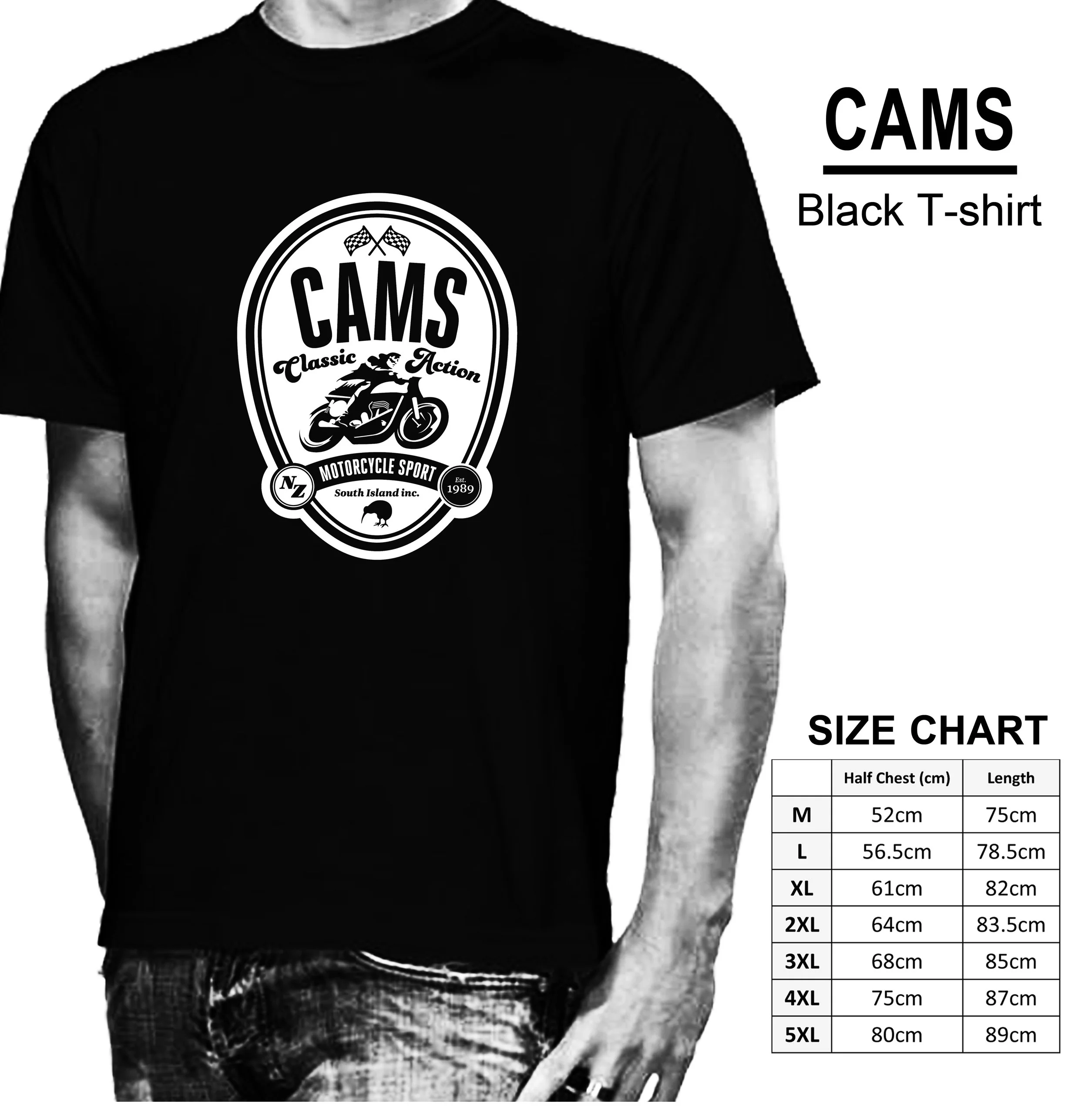 CAMS - Men's BLACK t-shirt