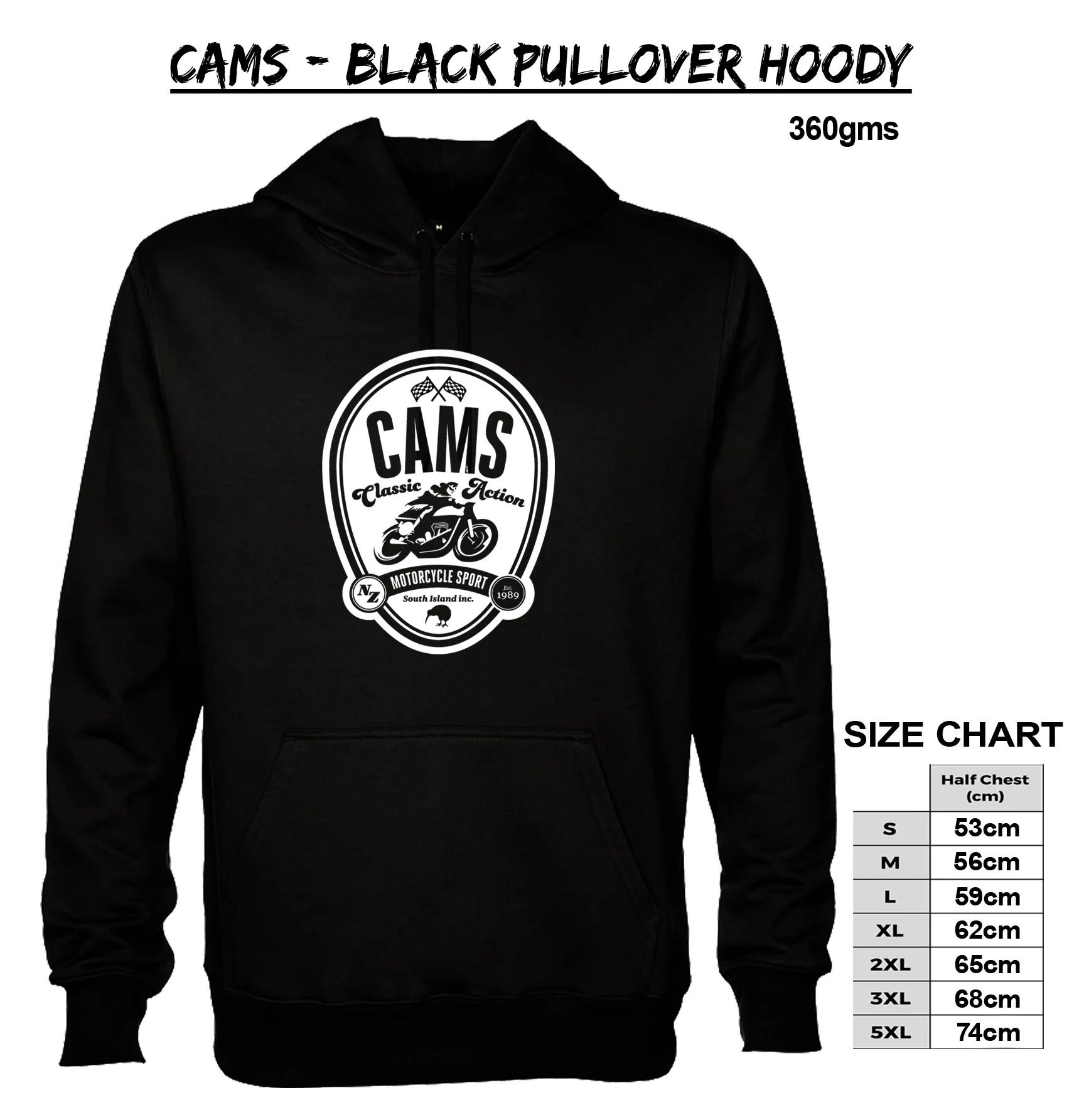 CAMS - BLACK Pullover Hoody