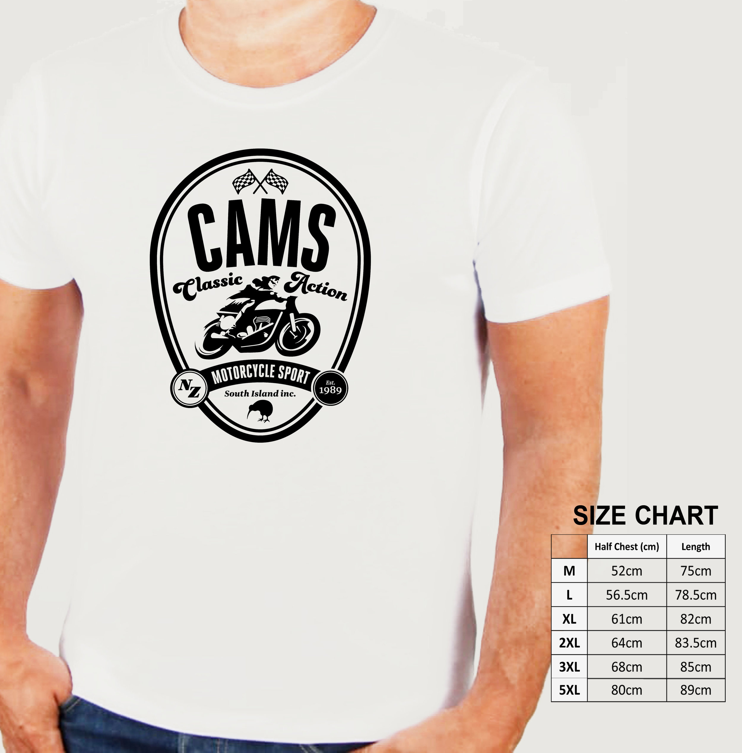 CAMS - Men's WHITE T-shirt