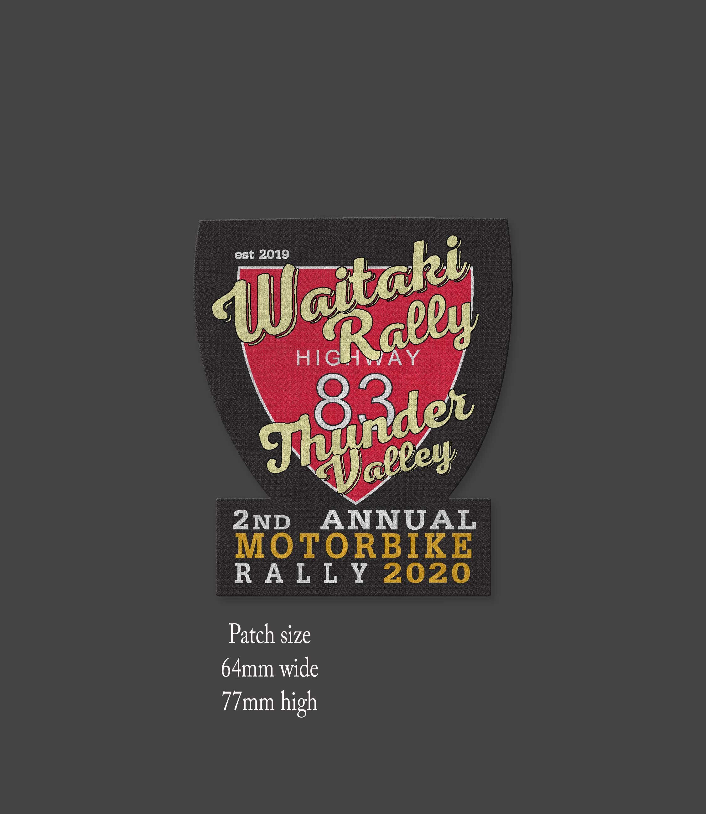 WAITAKI THUNDER RALLY CLOTH PATCH