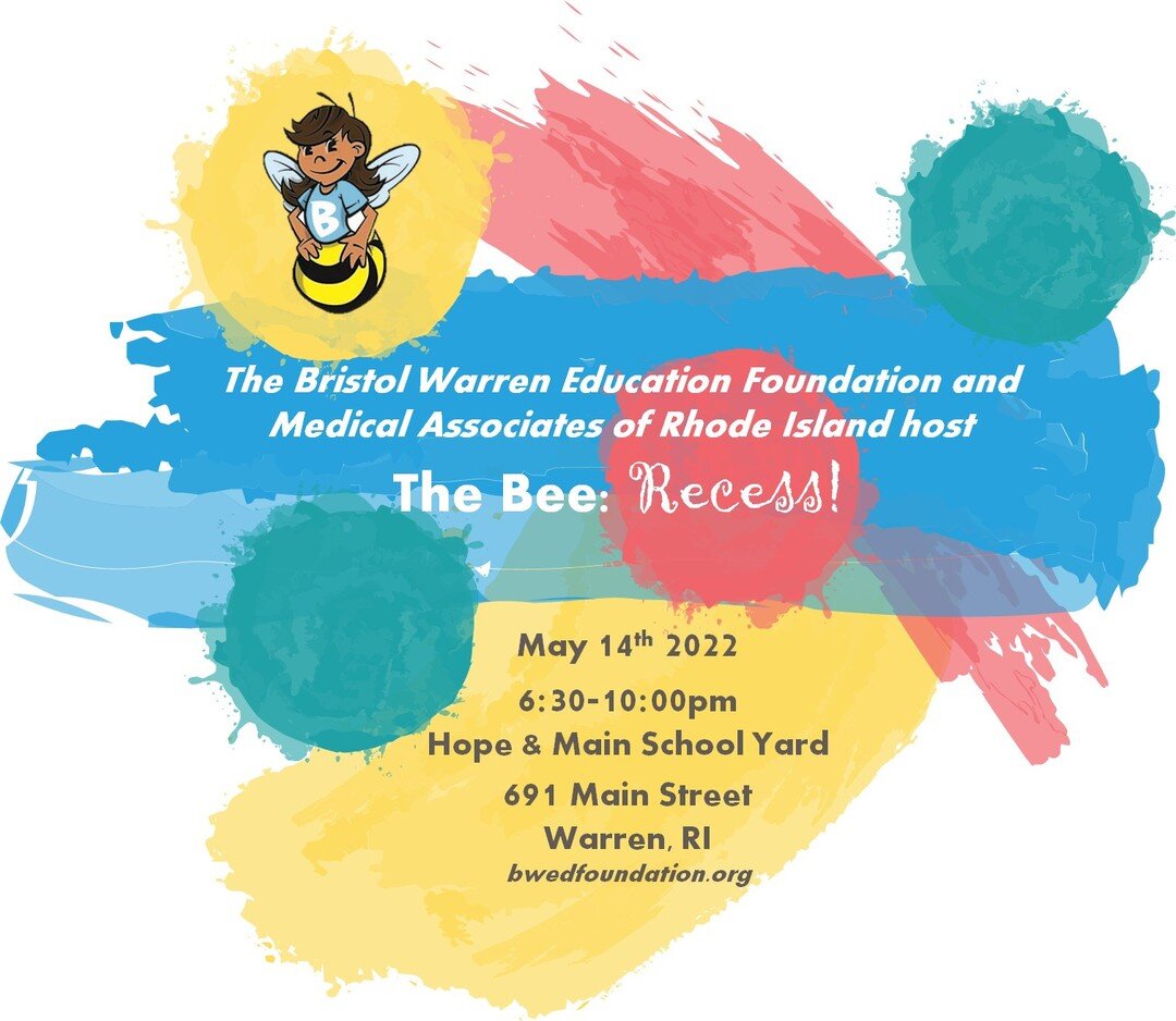 Get your ticket now for 
MARI (Medical Associates of Rhode Island) and The Bee Present: RECESS!!!!! (https://secure.frontstream.com/the-bee-presents-recess) #bristolri #warrenri #bwef #bristolwarren #hopeandmain