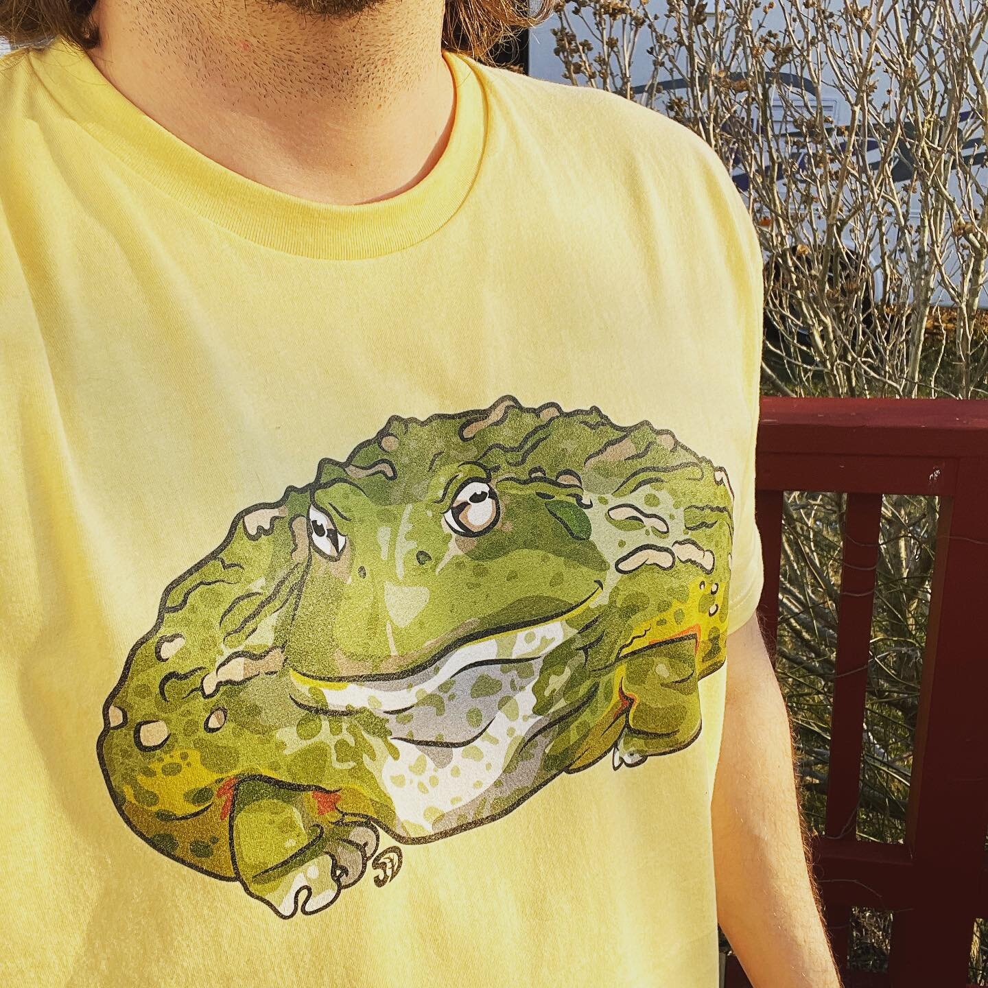 Super stoked to finally have my own Samson T-shirt from #serpadesign Thanks a lot Tanner. My whole family loves your channel. Modern day Bob Ross vibes. #swag #frog #terrarium #youtube #respect @serpadesign