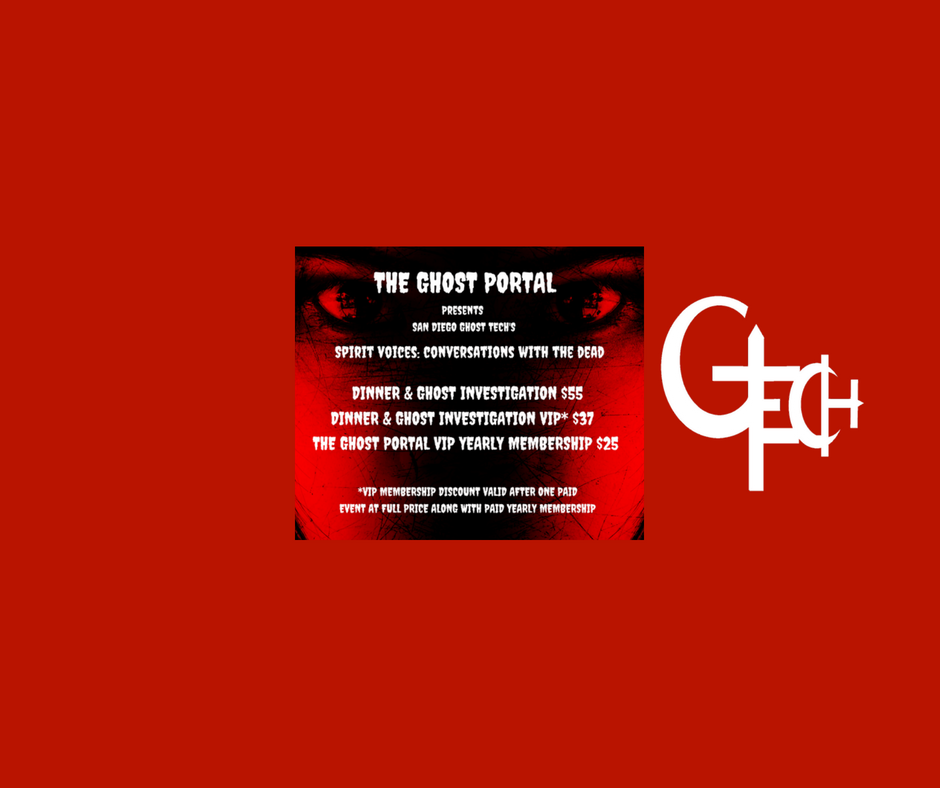 June 13th - Spirit Voices: Conversations with the Dead @ The Ghost Portal, Old Town, San Diego