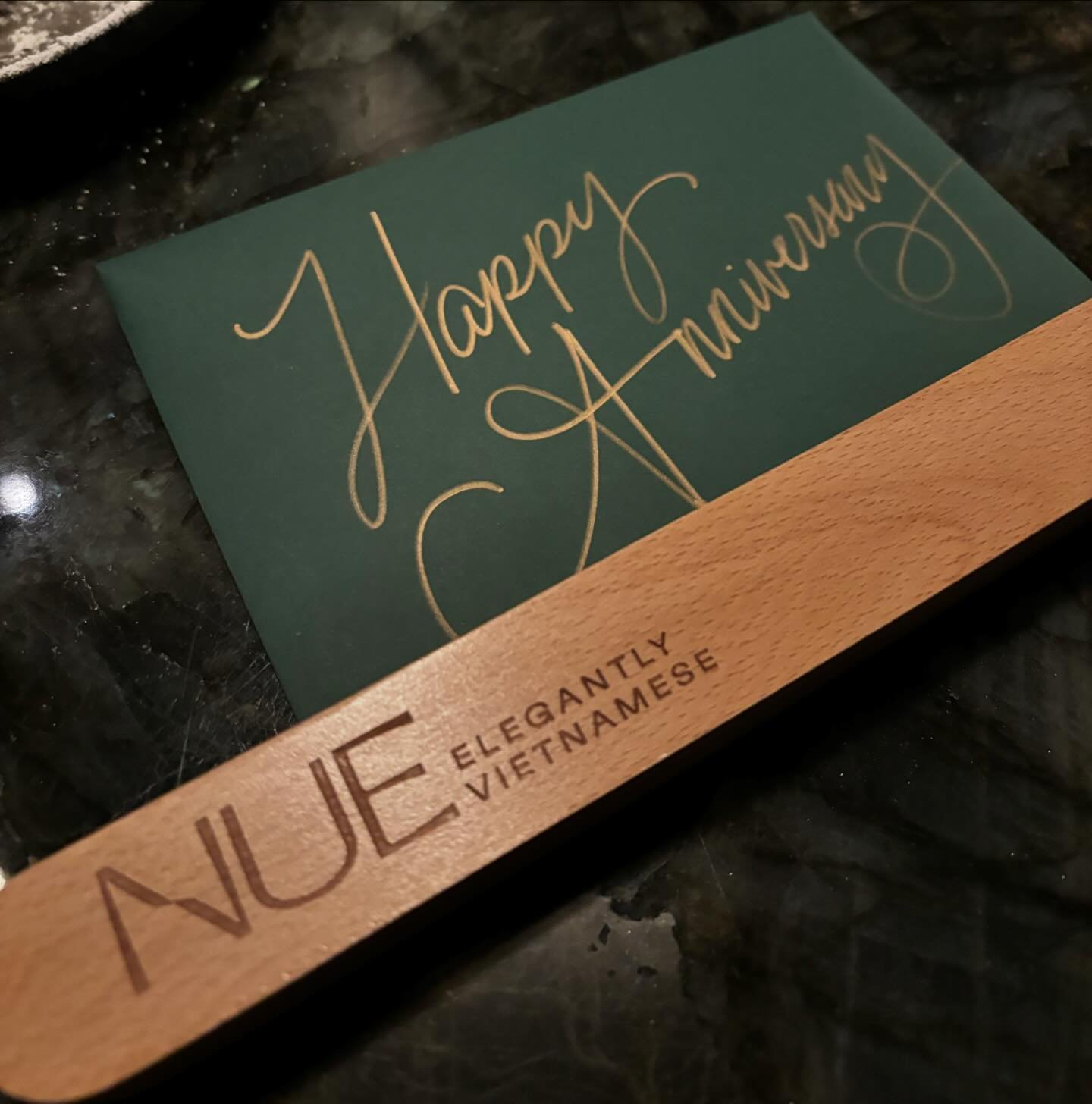 @nuevietnamese Thank you for making our anniversary so special! (Caleb, you were awesome.) The food was SO GOOD. We will definitely be back! Who&rsquo;s coming with us?!