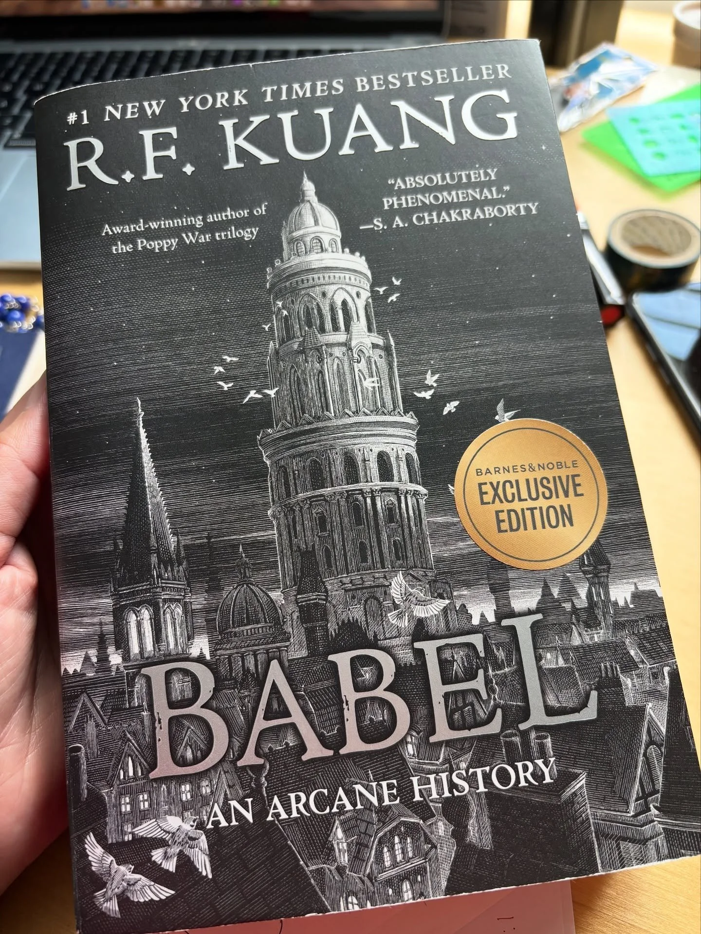 Recent read: Babel by R.F. Kuang

This has been on my TBR for a while along with Kuang&rsquo;s other books. It&rsquo;s well-written and smart, but I didn&rsquo;t love the characters and there wasn&rsquo;t enough magic in it for me. However, it&rsquo;