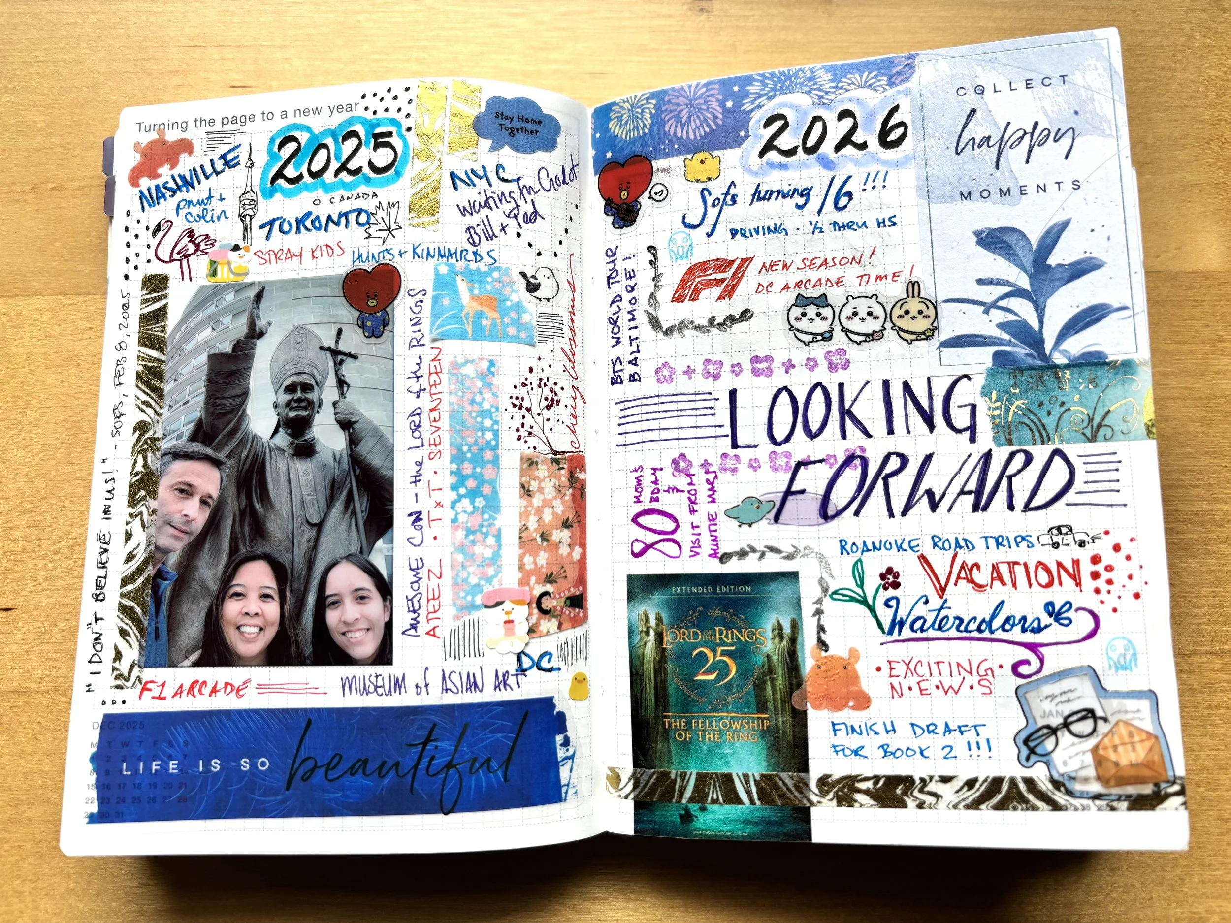 A collage with 2025 on the left and 2026 on the right.