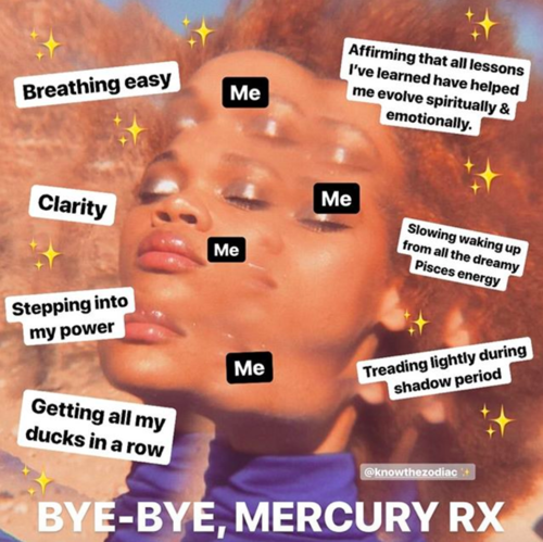 Bye retrograde.