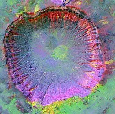 Hyperspectral image of Meteor Crater, Arizona