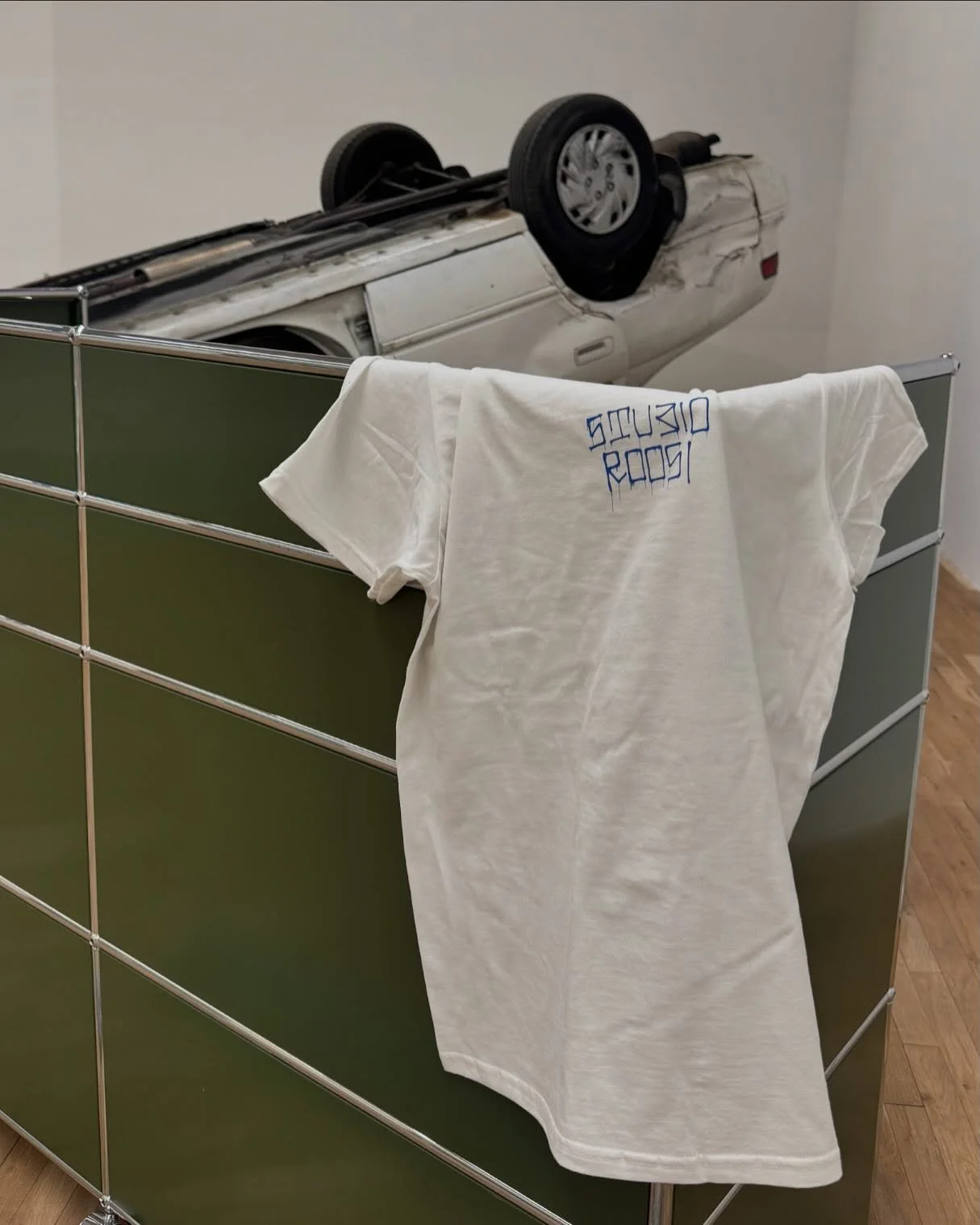 Our first logo tee, tagged by @_alfonsogonzalezjr and available at our closing celebration for &lsquo;This Was Here&rsquo; at @jeffreydeitchgallery&rsquo;s 18 Wooster Street NYC location on January 25. Limited quantities available. See you soon!