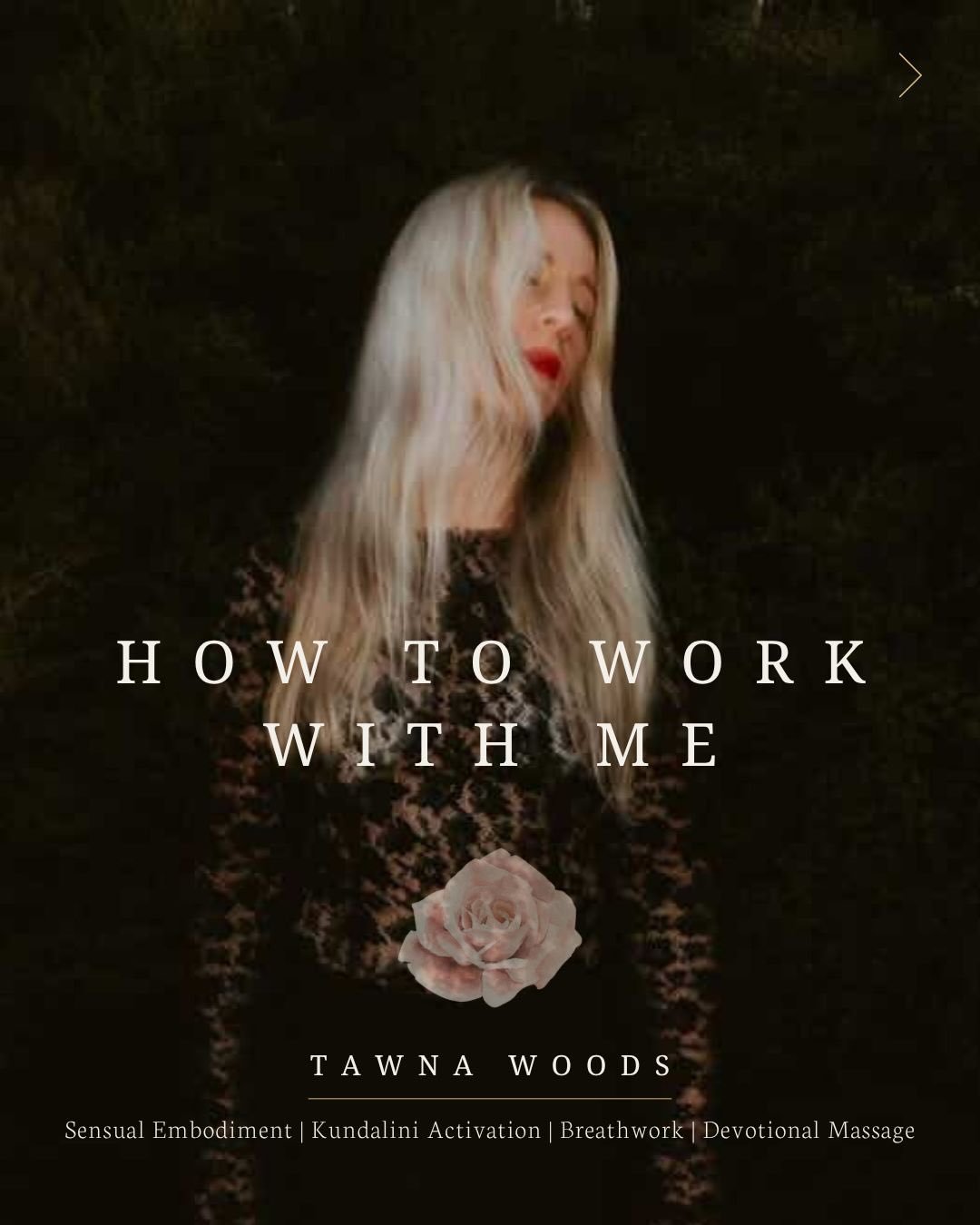 My devotion

My path

My purpose 

It is an honor to share this work with you all

Always trusting that the people that need it always find it

With deepest love, acceptance, honoring and reverence

It is a reclamation

A returning 

I don&rsquo;t ta