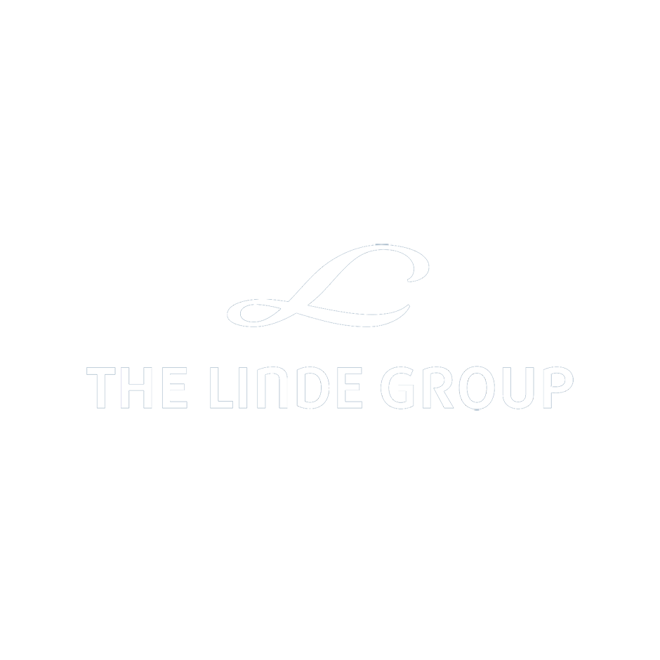 Logo of The Linde Group featuring a stylized letter 'L' above the company name in white on a black background.