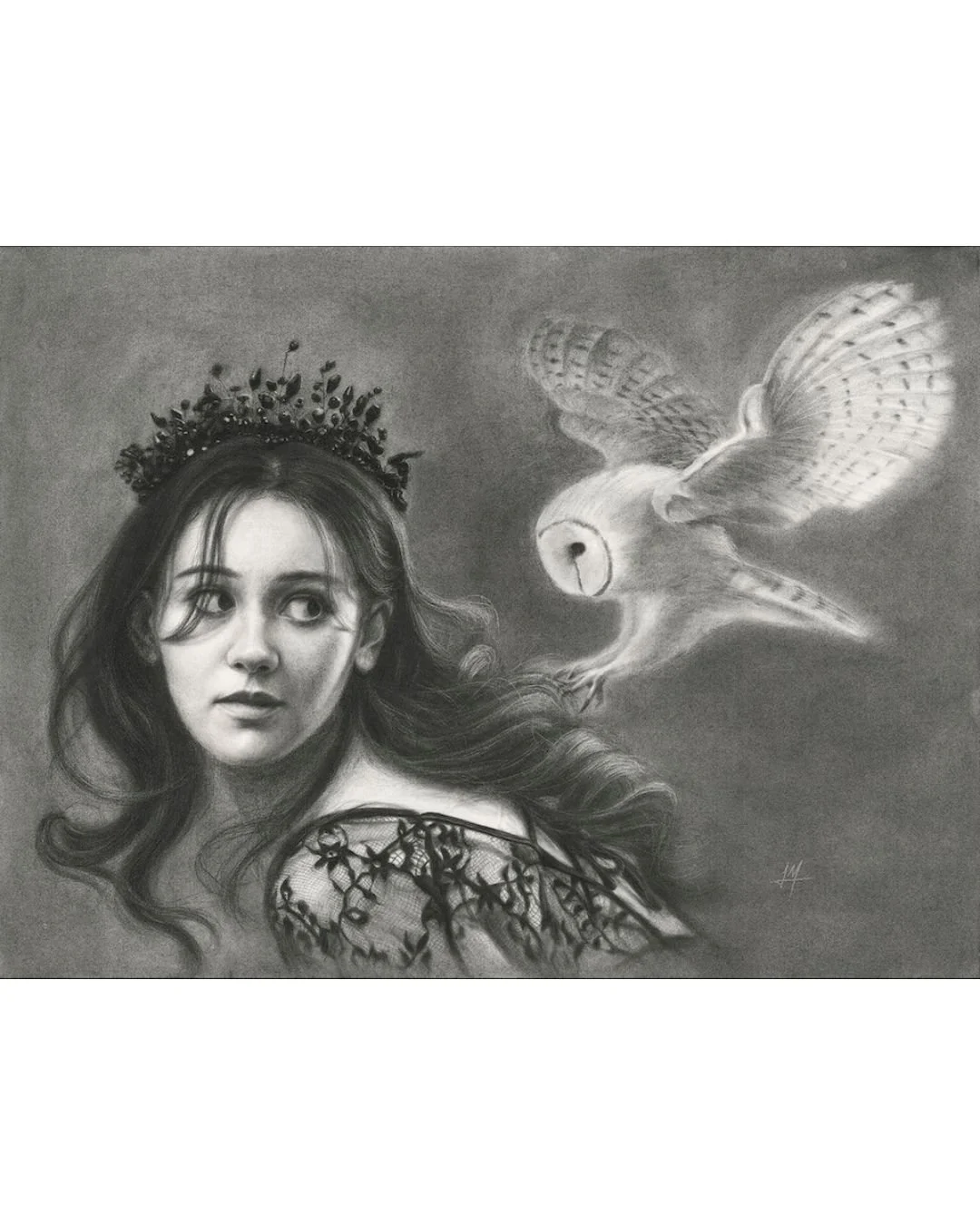 "Mischief at Dusk", original drawing