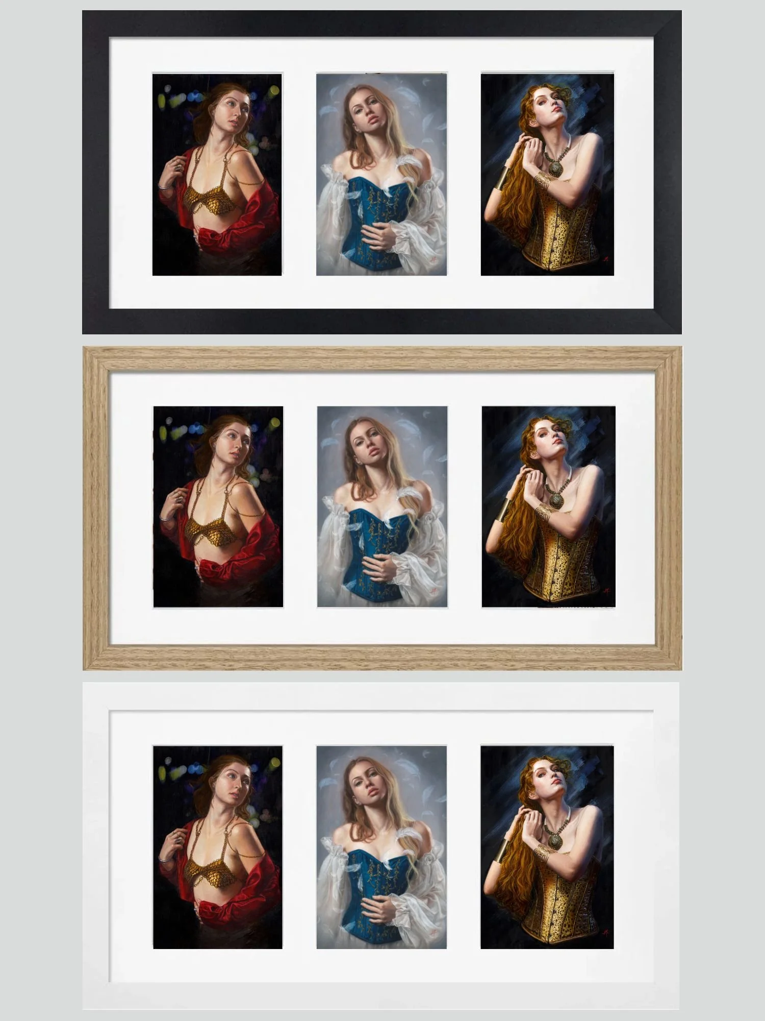 portrait of a beautiful young woman The Inner Alchemy Triptych