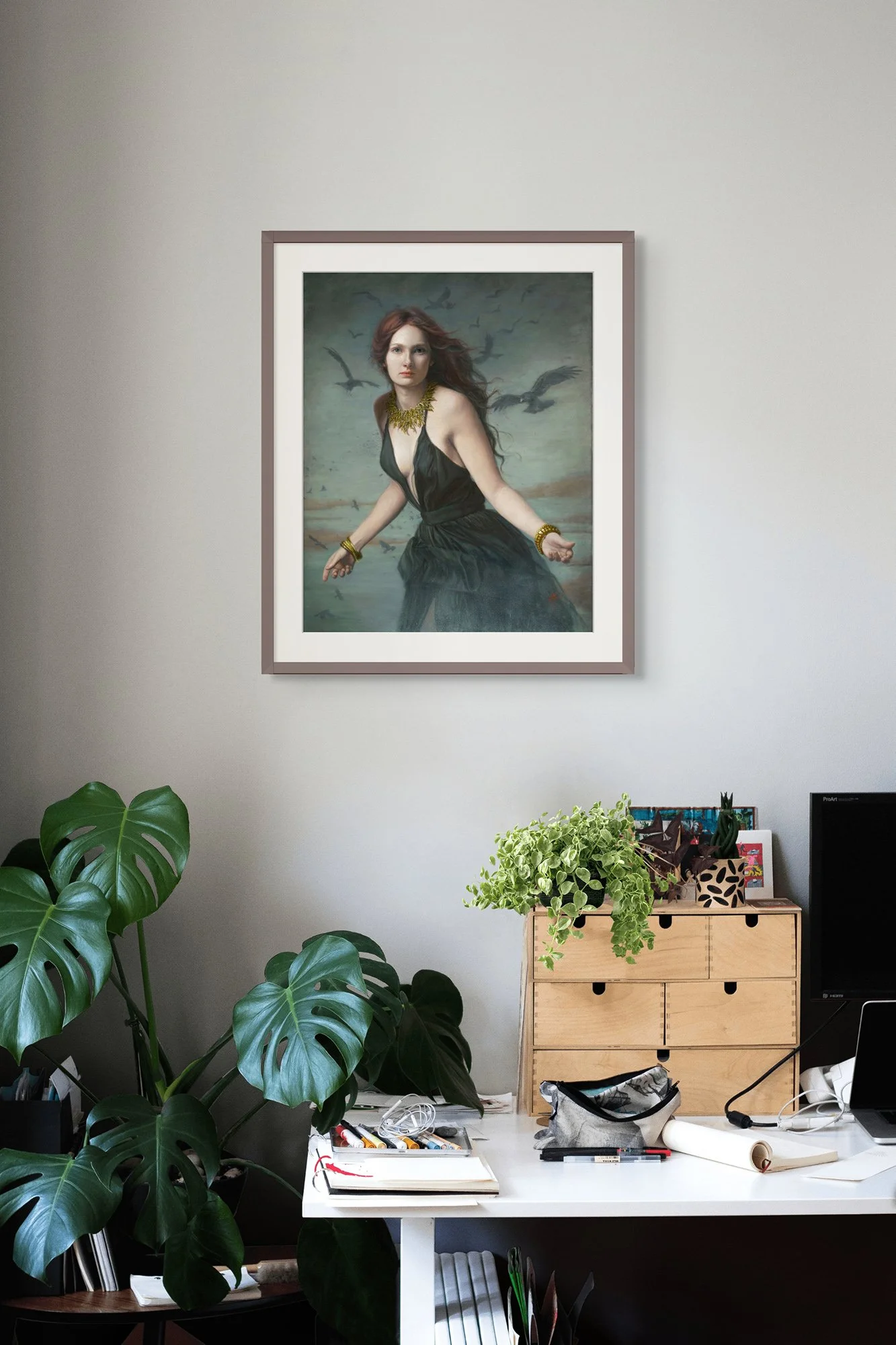portrait of a beautiful young woman "Gold Amidst Ashes", Limited Edition Prints