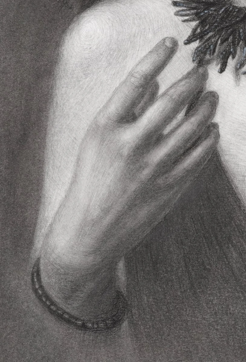 portrait of a beautiful young woman "Mystic", original drawing