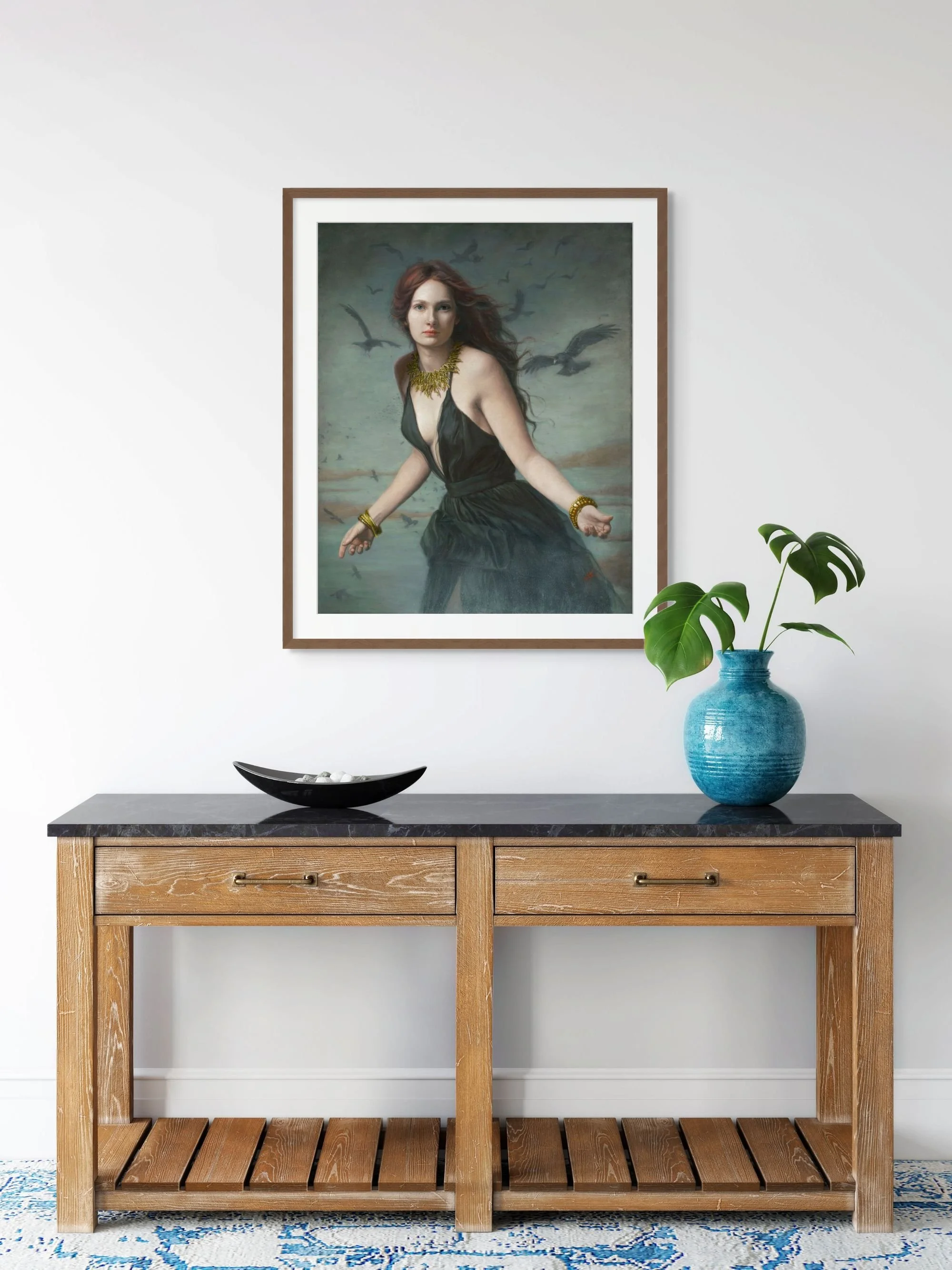 portrait of a beautiful young woman "Gold Amidst Ashes", Limited Edition Prints